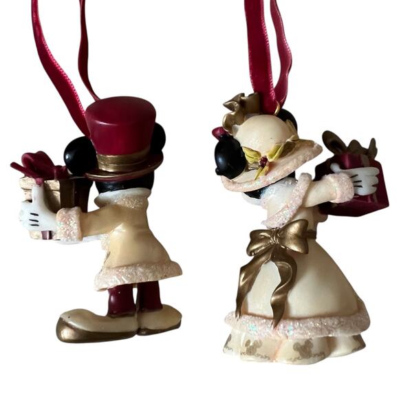 Disney Parks Christmas Collection Mickey and Minnie Mouse 2-CT Ornaments - Picture 5 of 6
